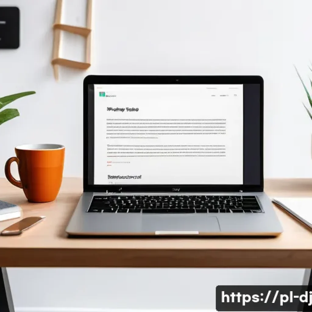 솔로프레너를 위한 웹사이트 구축 가이드 - A modern, clean workspace featuring a laptop displaying a Polish-language website builder dashboard ...