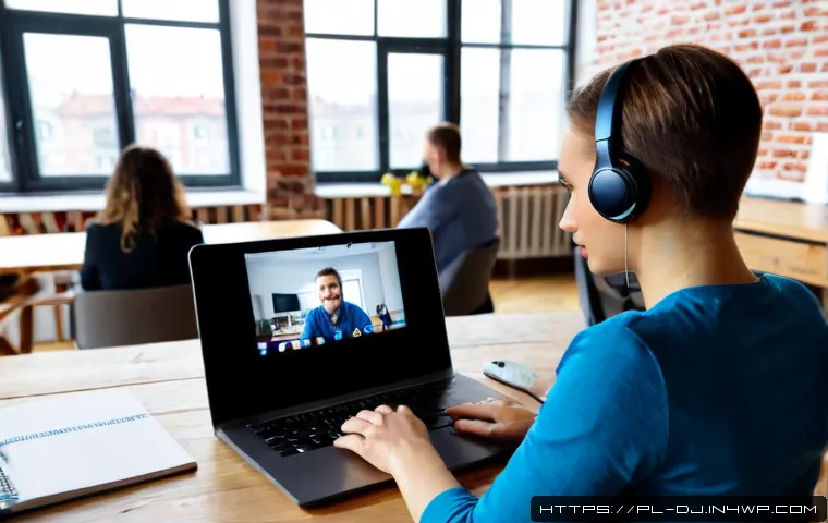 Home 17 솔로프레너 네트워크의 효과적인 커뮤니케이션 전략 - Photorealistic remote networking scene in a bright Warsaw-style coworking loft, confident Polish sol...